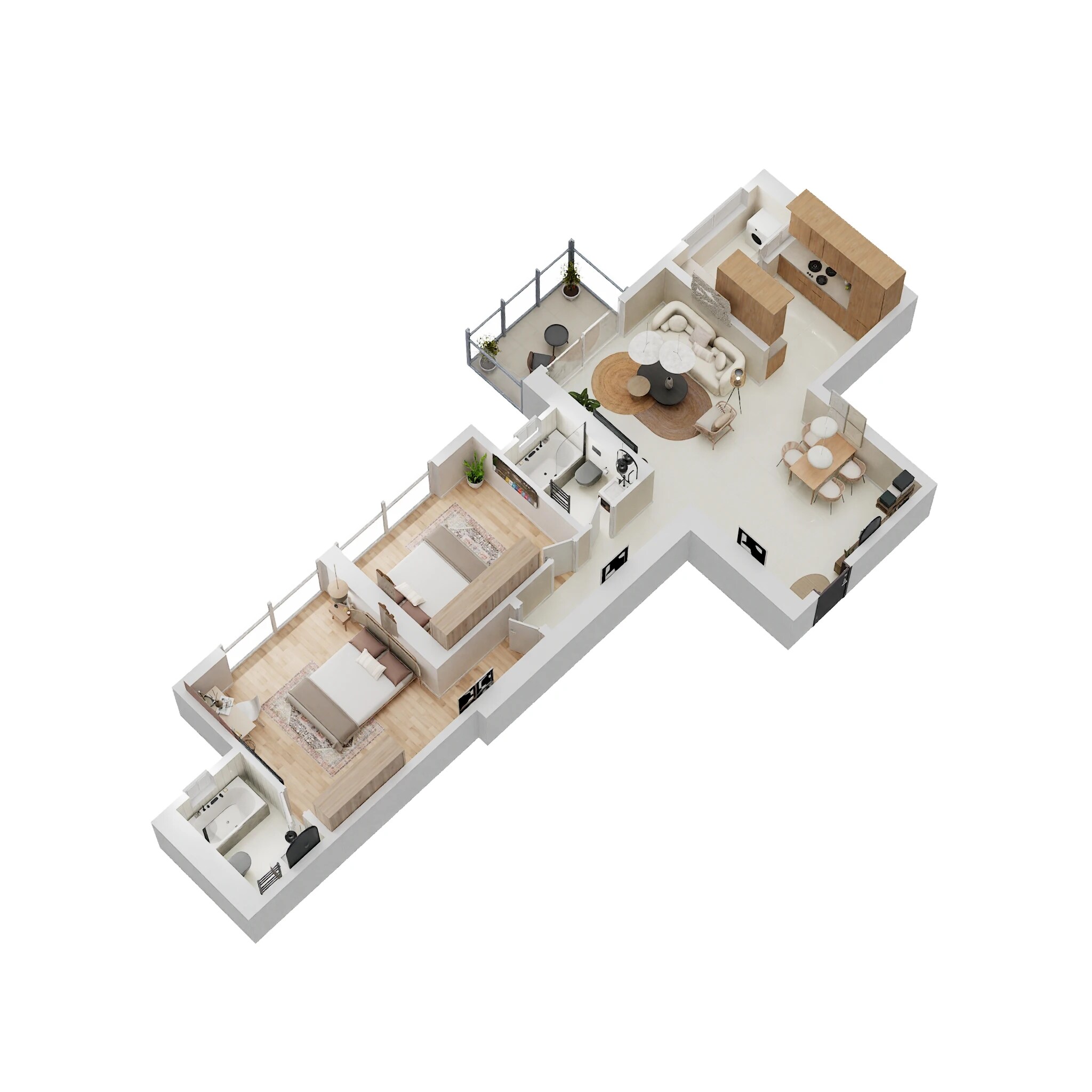 2 BHK 828 Sq. Ft. Apartment