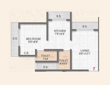  1 BHK Apartment at Radhe Krishna Residency Khardipada, Domkhar – for Rent