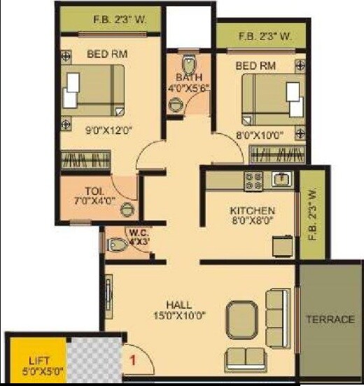 Other, rais-valley 2 Bedroom 930 Sq.Ft. Apartment In Kalyan East Thane 7463494