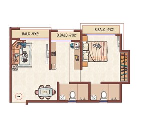 1 BHK 432 Sq. Ft. Apartment in Raj Homes Mira Road