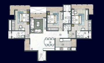  3 BHK Apartment at Raj Tattva, Kapur Bawdi – for Rent