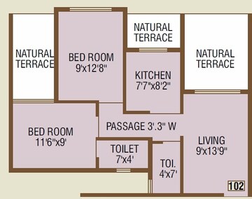  2 BHK Apartment at Raj Tulsi Aawas, Badlapur East – for Sale