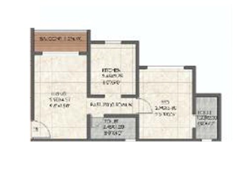Floor plan of 1 BHK 529 Sq. Ft. Apartment in Rajendra Navkar Heights, Thane