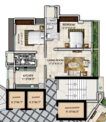  2 BHK Apartment at Ram Pushpanjali Residency, Owale – for Rent