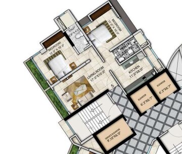  2 BHK Apartment at Ram Pushpanjali Residency, Owale – for Rent