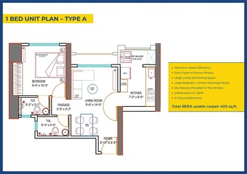  1 BHK Apartment at Raunak 108, Kasarvadavali – for Sale