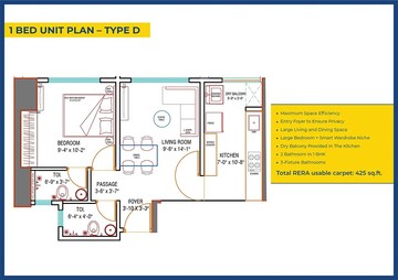  1 BHK Apartment at Raunak 108, Kasarvadavali – for Sale