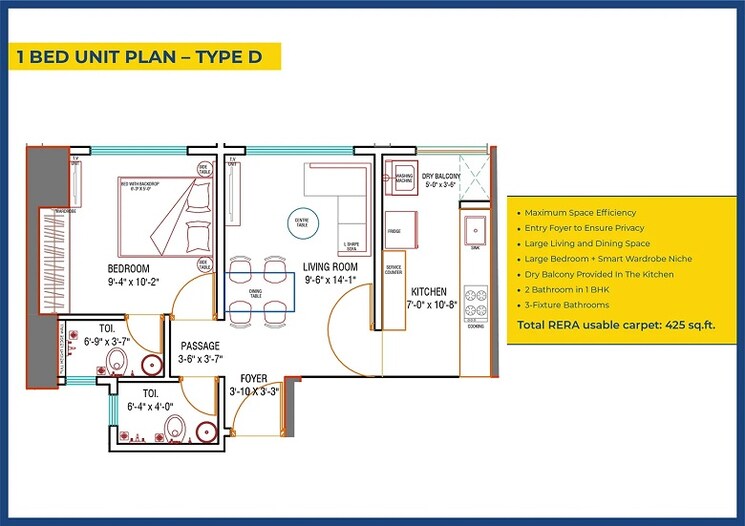 Other, raunak-108 1 Bedroom 425 Sq.Ft. Apartment In Kasarvadavali Thane 9228209