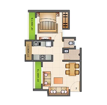  1 BHK Apartment at Raunak Bliss, Ghodbunder Road – for Sale