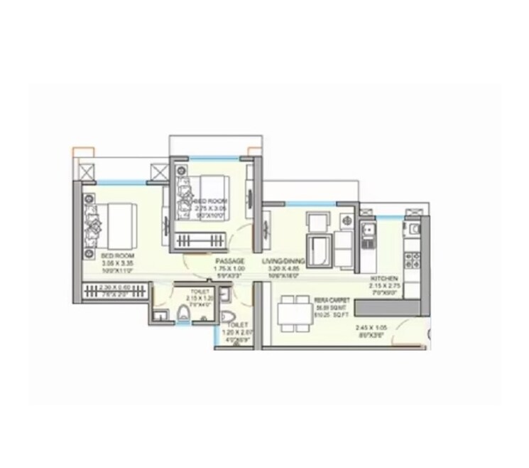 Other, raunak-bliss 2 Bedroom 373 Sq.Ft. Apartment In Ghodbunder Road Thane 9019515
