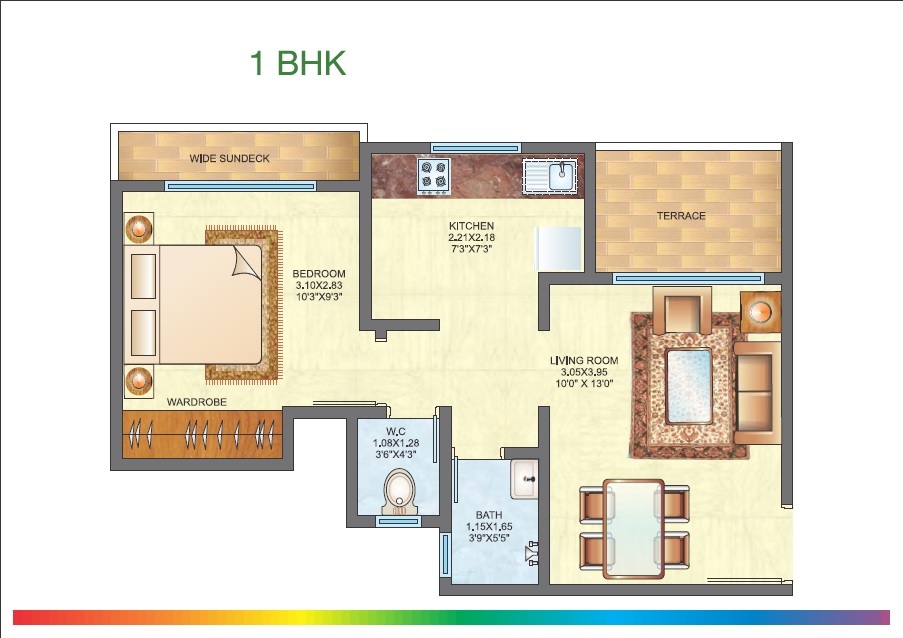 raunak city sector 4 d6 apartment 1 bhk 349sqft 20213826153857