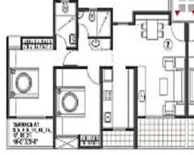 2 BHK 1054 Sq. Ft. Apartment in Raunak Laxmi Narayan Residency