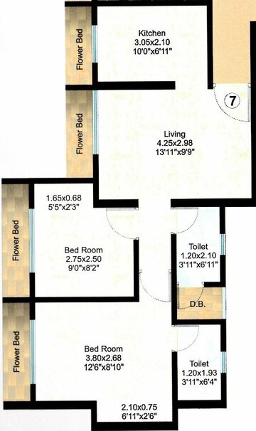  2 BHK Apartment at Raunak Residency Thane, Pokhran Road No 1 – for Sale