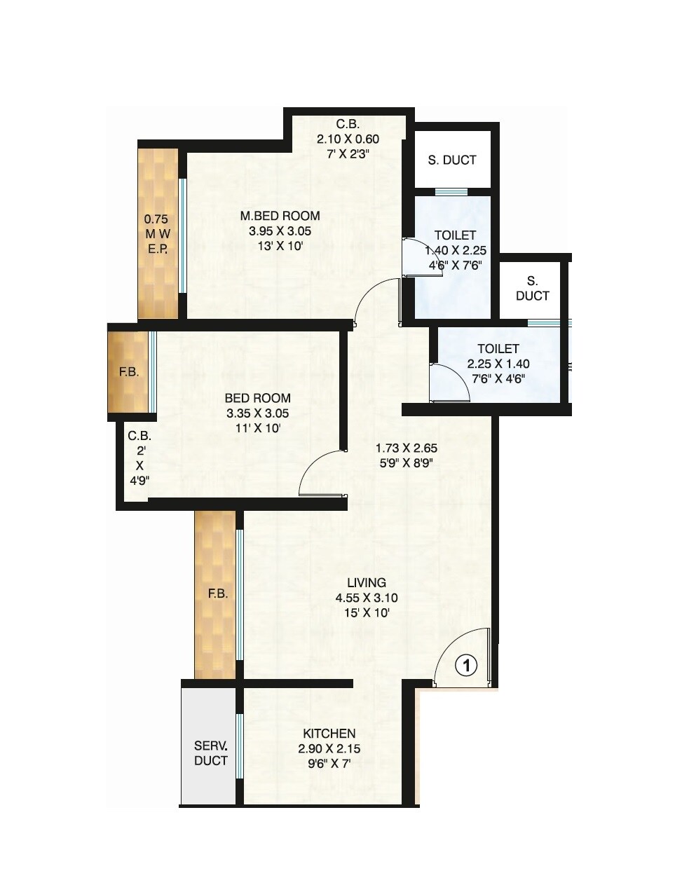 Other, raunak-unnathi-woods-supreme 2 Bedroom 570 Sq.Ft. Apartment In Kasarvadavali Thane 8673080