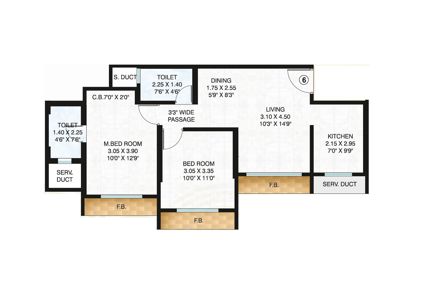  2 BHK Apartment at Raunak Unnathi Woods Supreme, Ghodbunder Road – for Sale