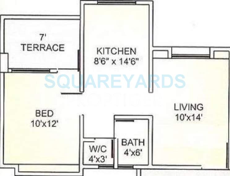 1 BHK 477 Sq. Ft. Apartment