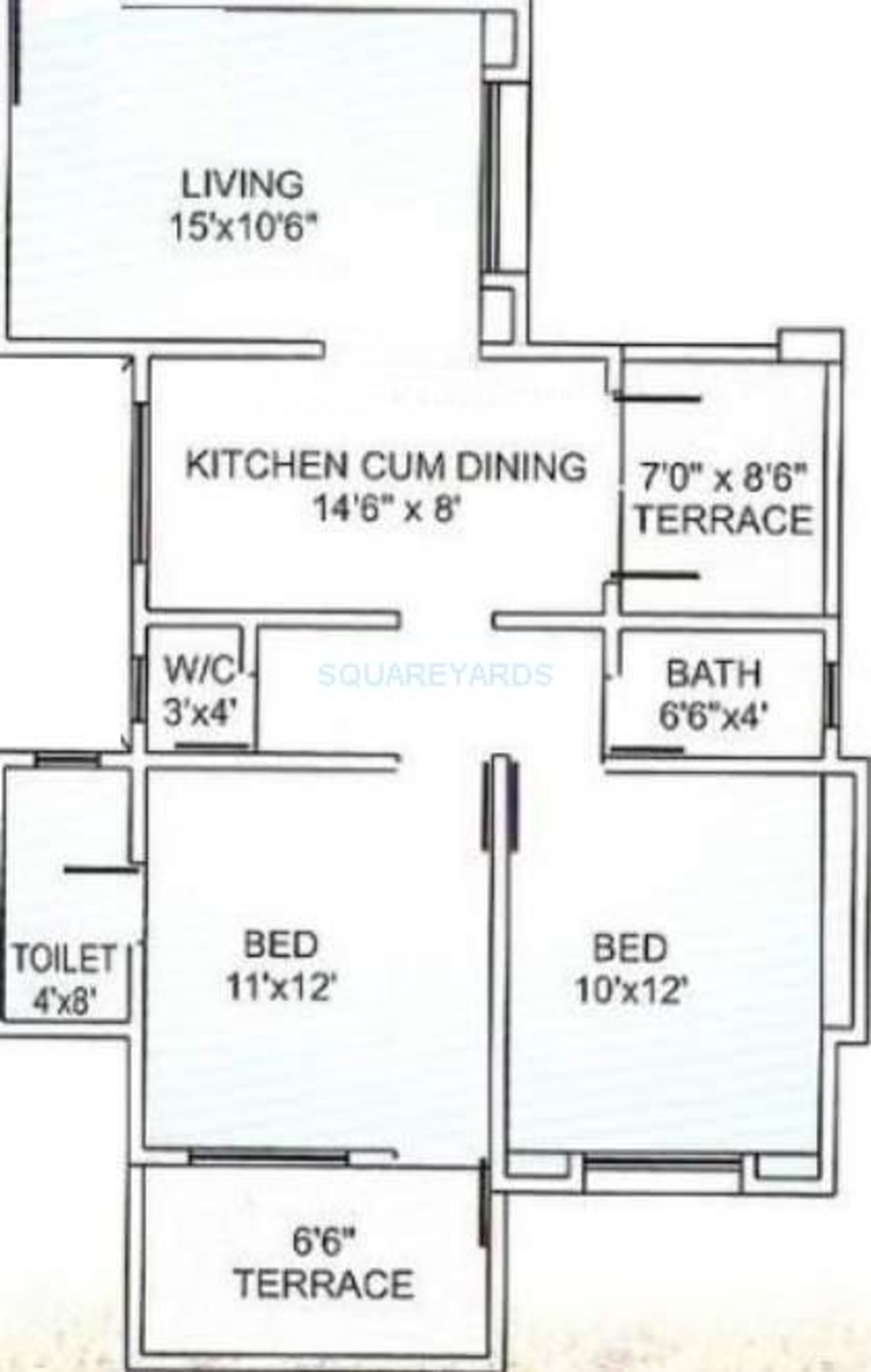 ravi group gaurav saffron apartment 2bhk 1000sqft1