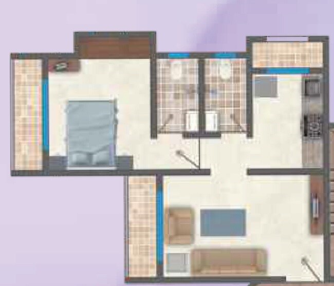 1 BHK 227 Sq. Ft. Apartment