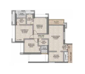  3 BHK Apartment at Raymond Ten X Era, Pokhran Road No One – for Sale