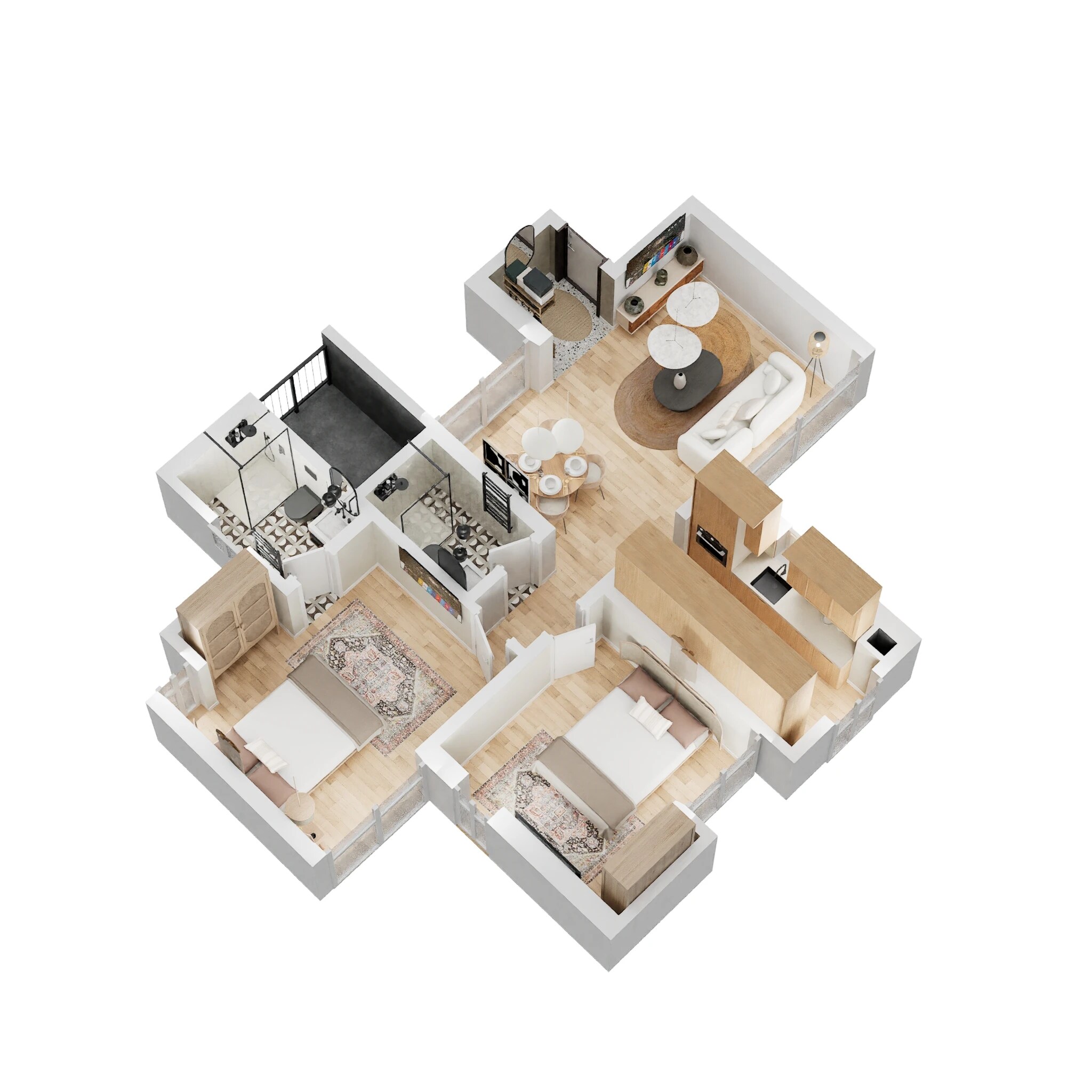 2 BHK 644 Sq. Ft. Apartment