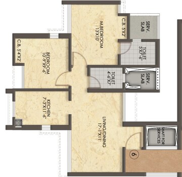  2 BHK Apartment at Raymond Ten X Habitat, Swastik Garden – for Rent