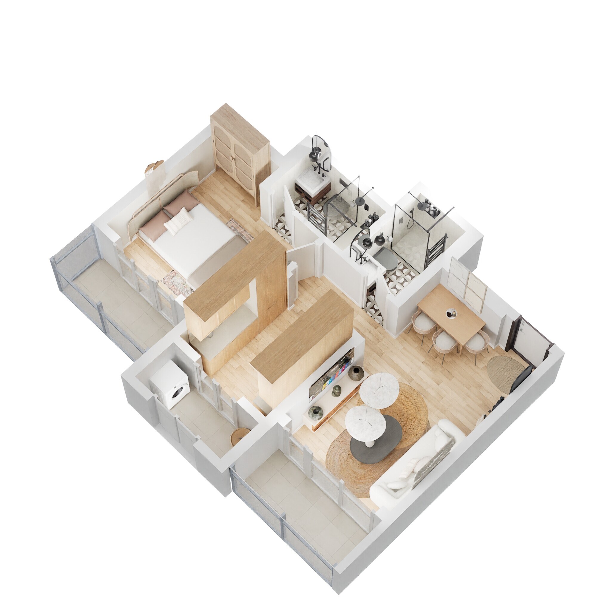 Floor plan of 1 BHK 431 Sq. Ft. Apartment in Regency Onyx, Thane