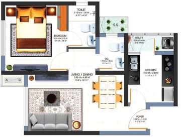  1 BHK Apartment at Risland The Icon, Dhokali – for Sale