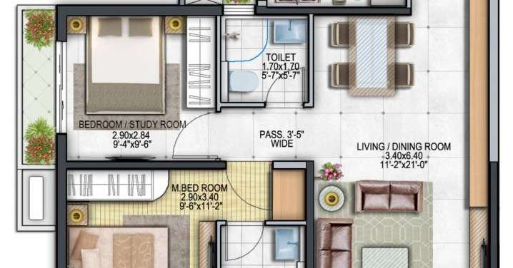 risland the icon phase 1 apartment 2 bhk 593sqft 20212104182152