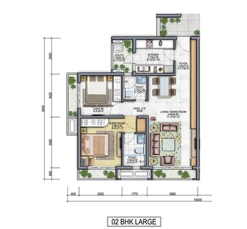  2 BHK Apartment at Risland The Icon Phase 1, Dhokali – for Sale