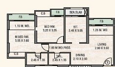  2 BHK Apartment at Rosa Oasis Ph 2, Ghodbunder Road – for Sale