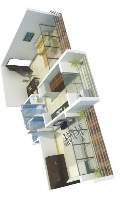 Floor plan of 1 BHK 378 Sq. Ft. Apartment in Royale City Asangaon, Thane