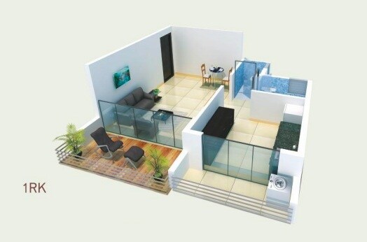 Floor plan of 272 Sq. Ft. Studio in Royale City Asangaon, Thane