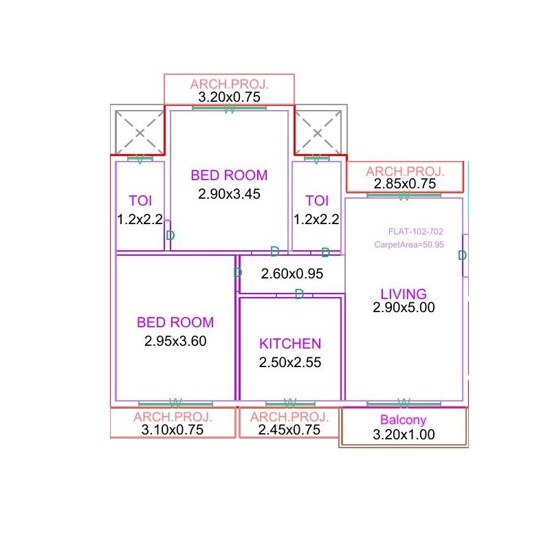 2 BHK 548 Sq. Ft. Apartment