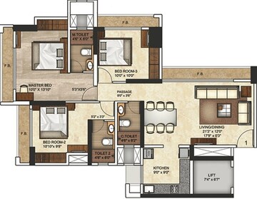  3 BHK Apartment at Runwal 25 Hour Life, Manpada – for Sale