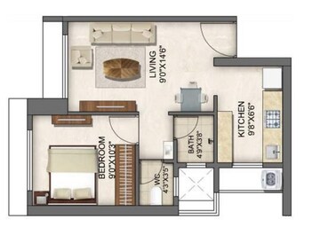  1 BHK Apartment at Runwal Code Name Enchanted, Kolshet – for Sale
