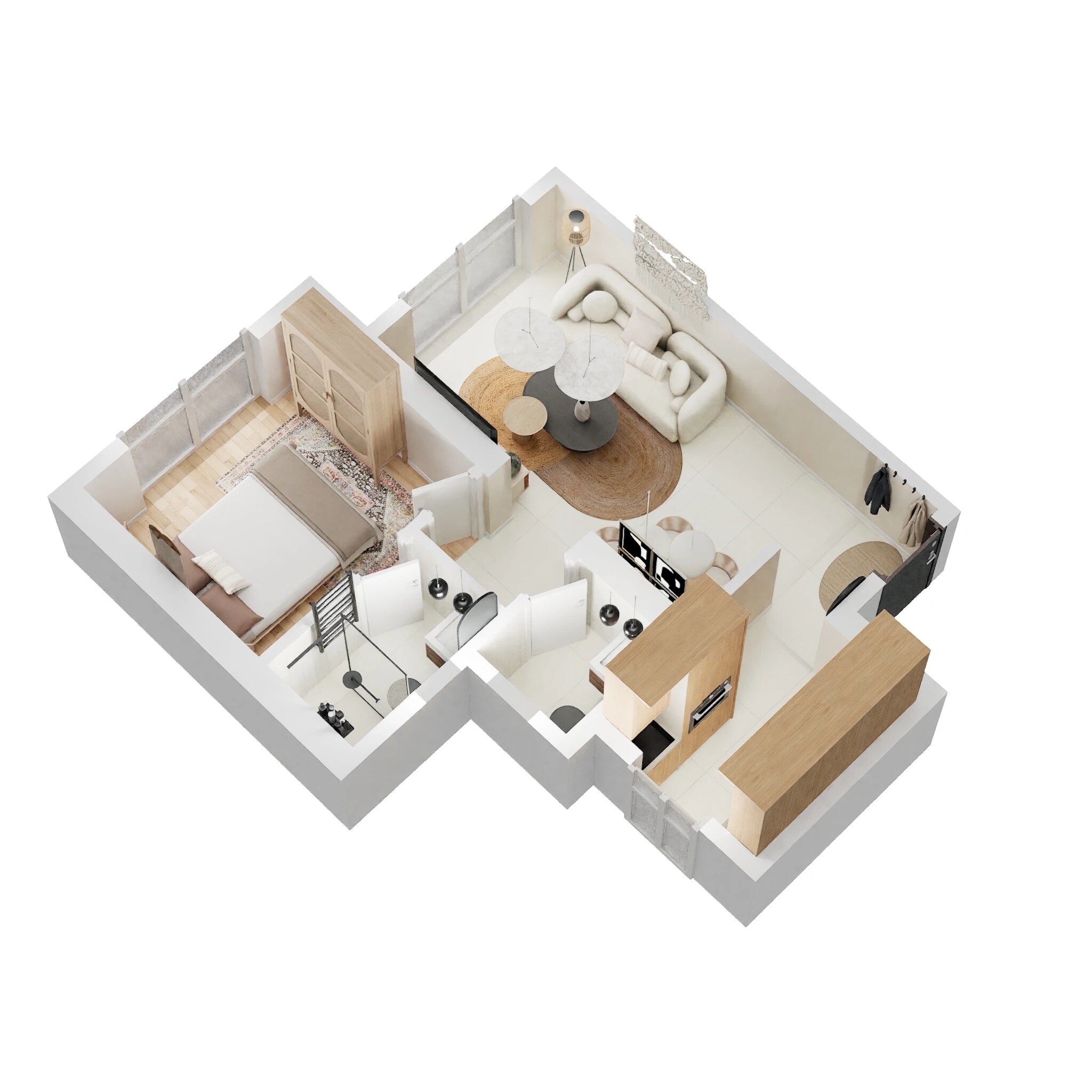 1 BHK 445 Sq. Ft. Apartment