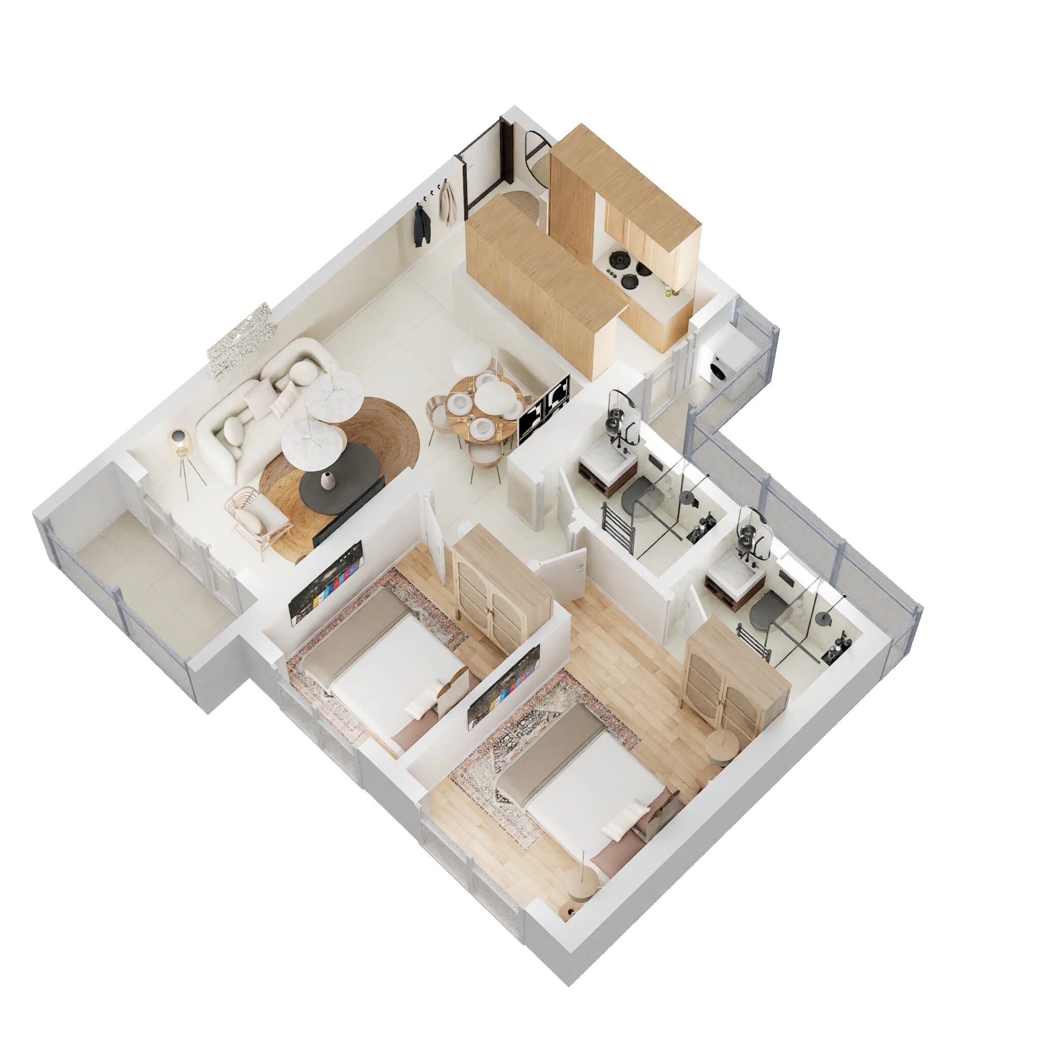 2 BHK 587 Sq. Ft. Apartment