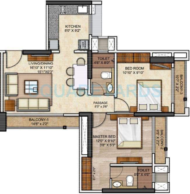 Other, runwal-eirene 2 Bedroom 990 Sq.Ft. Apartment In Yashaswi Nagar Thane 9181950