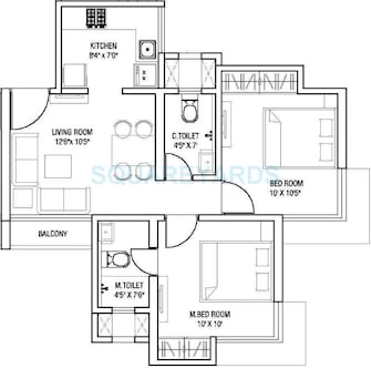 2 BHK Apartment For Rent in Runwal Eirene Balkum Pada Thane  8016806