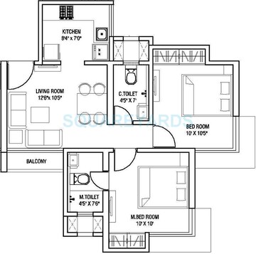  2 BHK Apartment at Runwal Eirene, Balkum Pada – for Sale