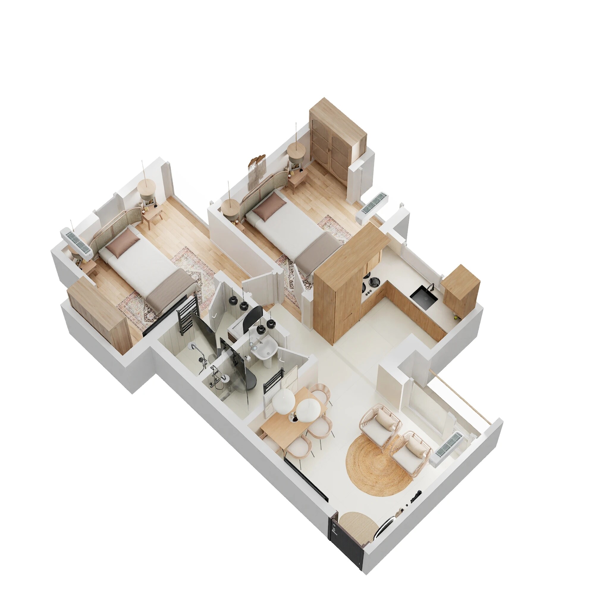 2 BHK 846 Sq. Ft. Apartment