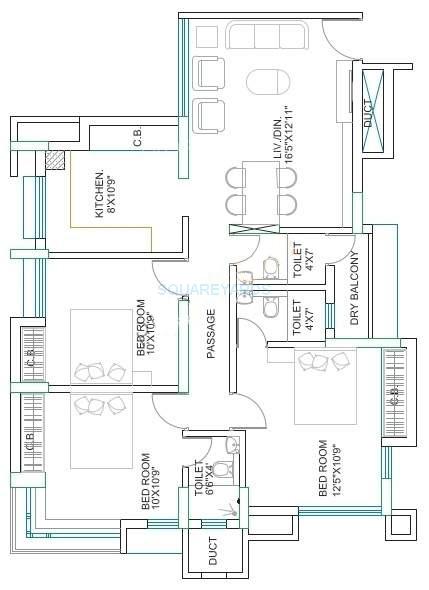 Other, runwal-garden-city 3 Bedroom 1172 Sq.Ft. Apartment In Balkum Pada Thane 9100444