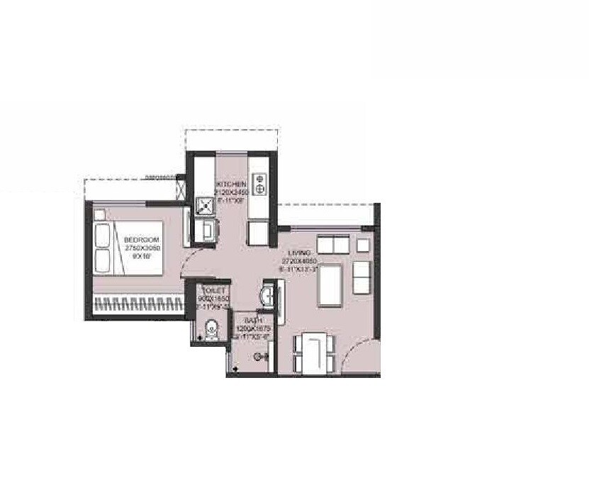  1 BHK Apartment at Runwal Gardens Phase 2, Kalyan Shilphata Road – for Sale