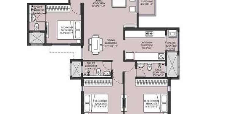 runwal gardens phase 3 apartment 3 bhk 634sqft 20213327153335