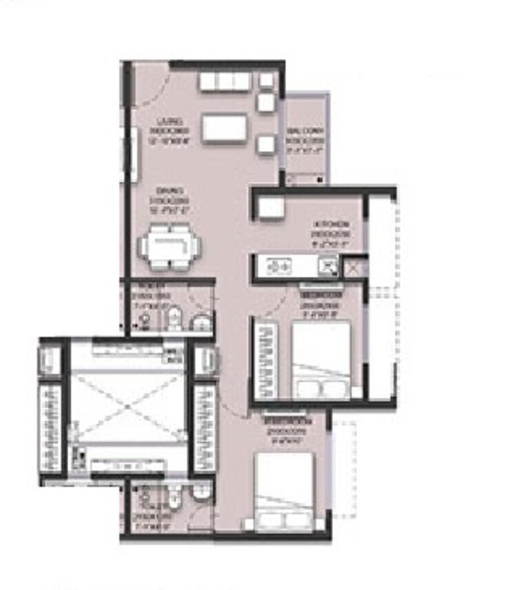 Other, runwal-gardens-phase-4 2 Bedroom 622 Sq.Ft. Apartment In Kalyan Shilphata Road Thane 9355970