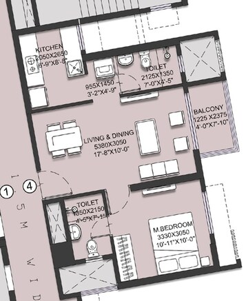  1 BHK Apartment at Runwal Gardens Phase I, Dombivli East – for Rent