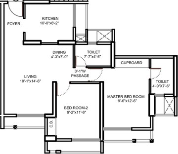  2 BHK Apartment at Runwal Pearl, Manpada – for Rent