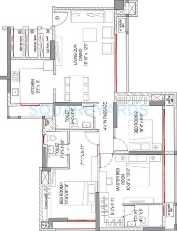  3 BHK Apartment at Runwal Pearl, Manpada – for Sale
