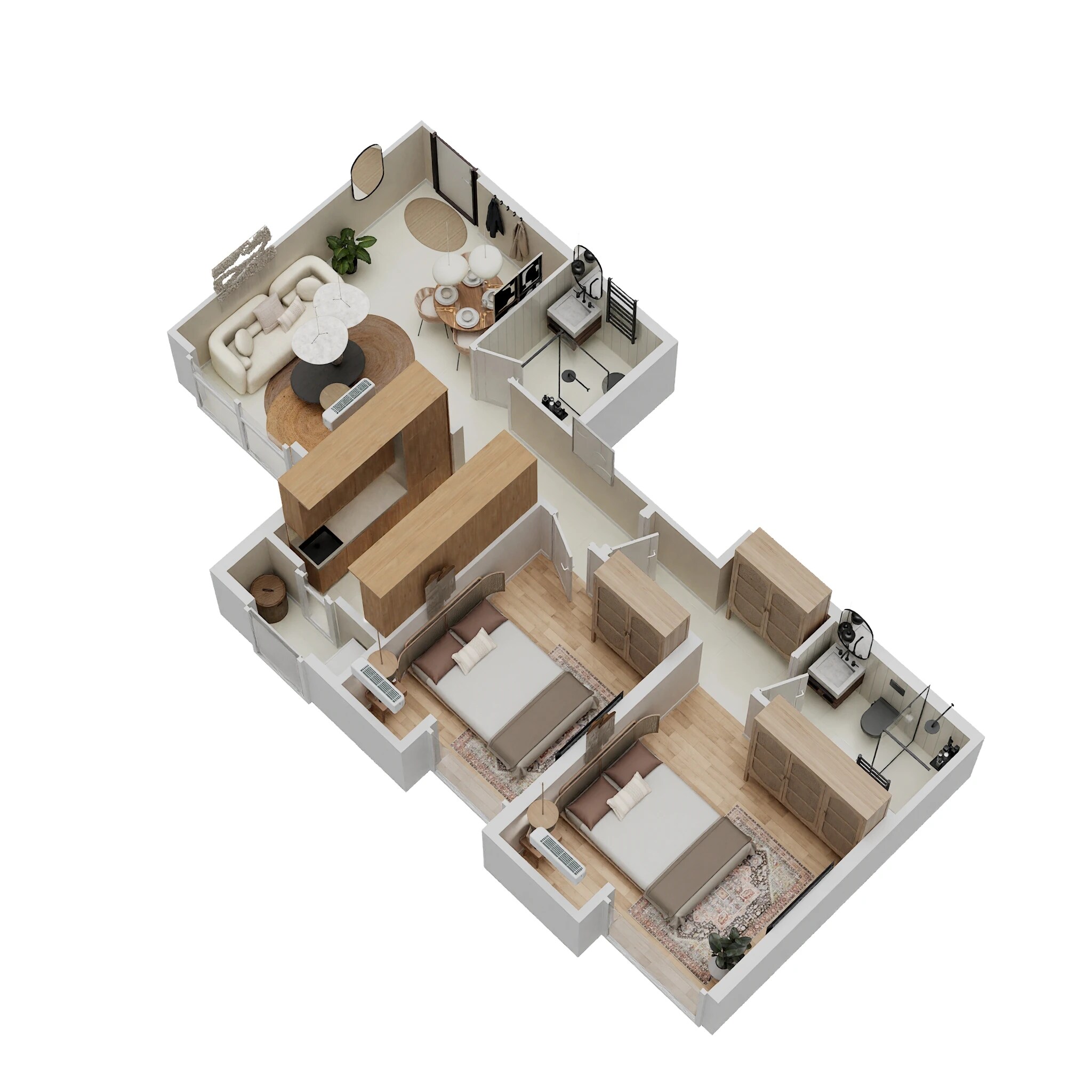 2 BHK 641 Sq. Ft. Apartment