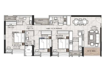  3 BHK Apartment at Rustomjee Azziano Wing I, Thane West – for Sale